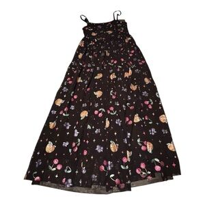 Blackmilk XS - NWT -foil, maxi dress black spaghetti straps